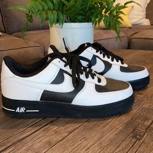black and white nike air force 1s